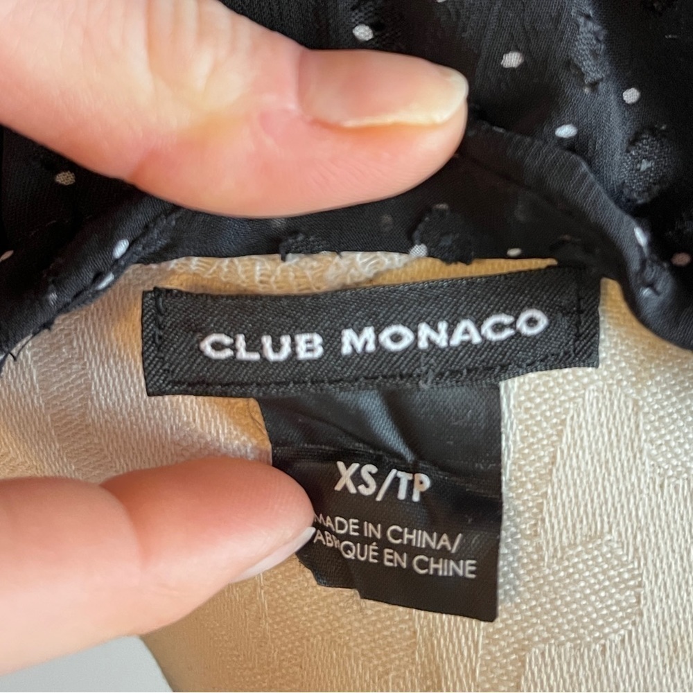 Club Monaco Darlana Wrap Blouse Black Polka Dot - Picture 10 of 14